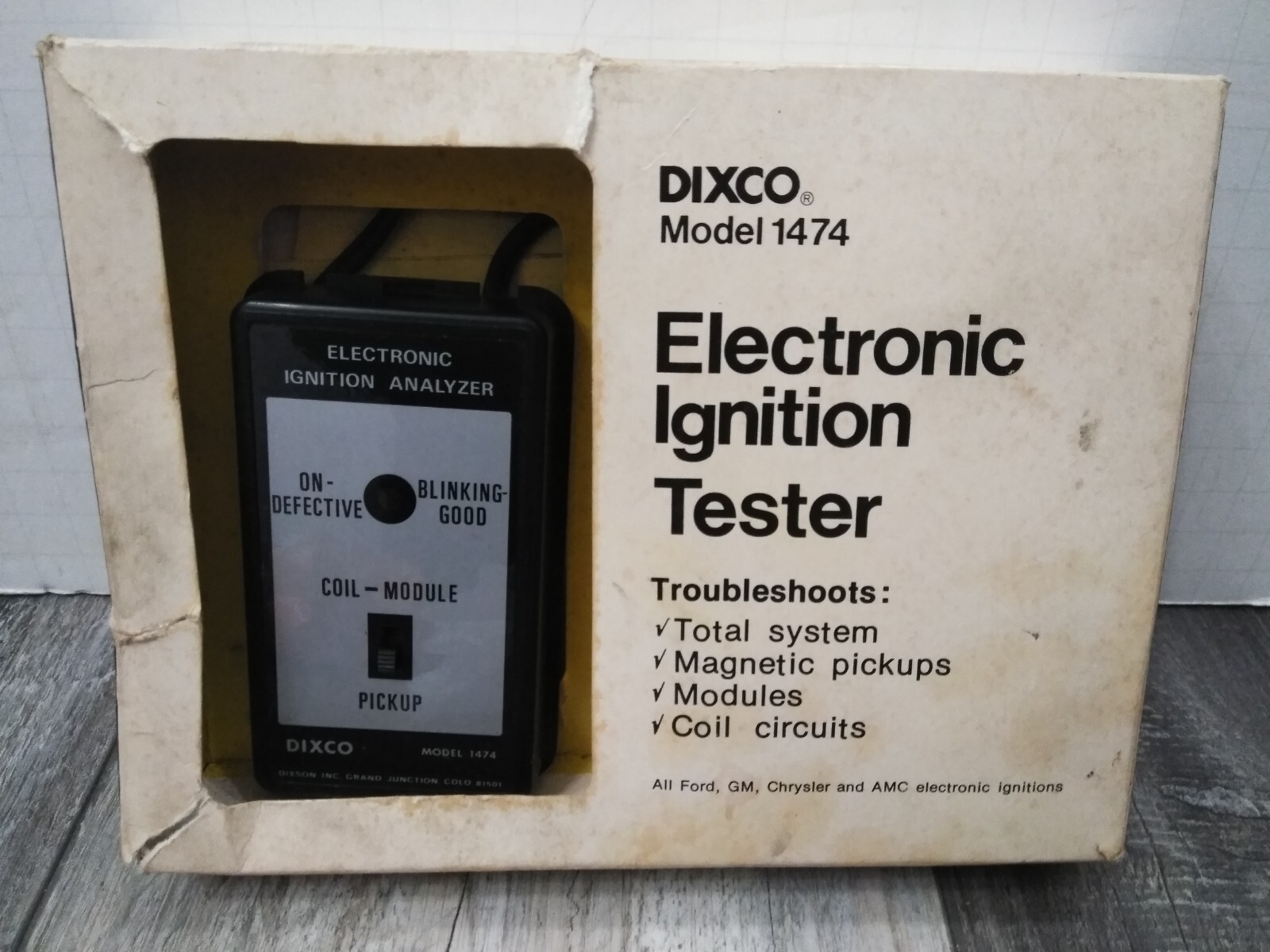 N.O.S Dixco Electronic Ignition Tester 12-volt #1474 Works W/ Ford,GM,AMC  VTG.