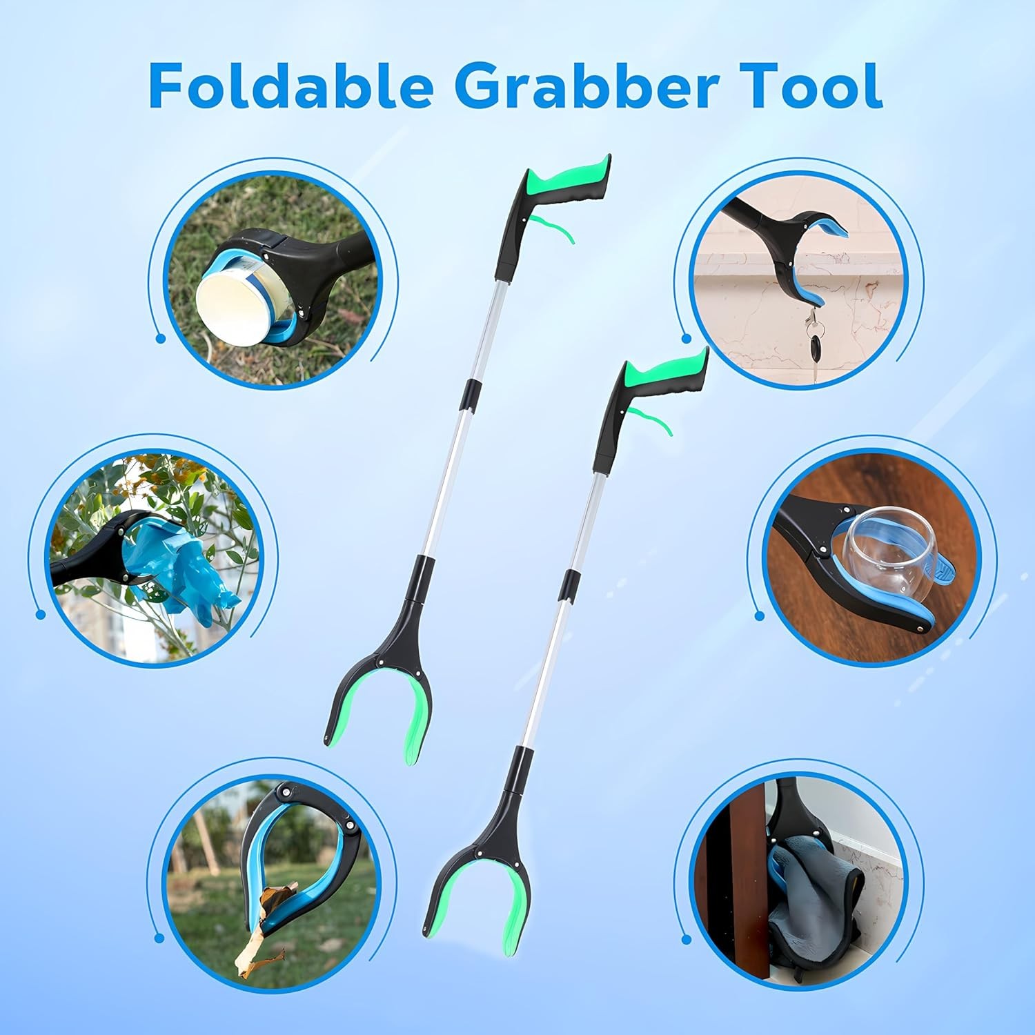 Grabber Reacher Tool 32 Inch Extra Long Foldable for Seniors