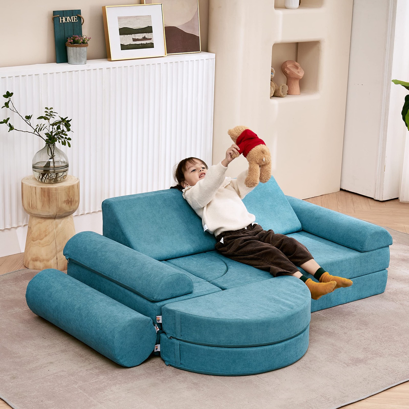 Couch 14PCS Luxury, Floor Sofa Modular Furniture for Adults,Kids. Playhouse P...
