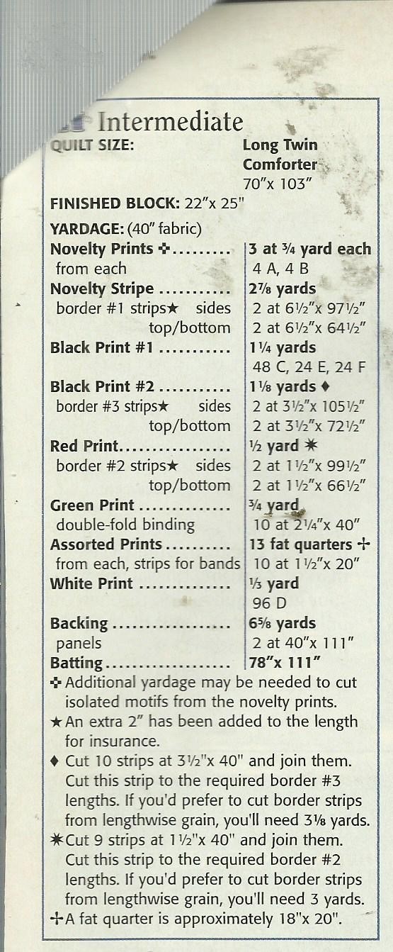 F0026 BLUEGRASS FROGS QUILT PATTERN/INSTRUCTIONS