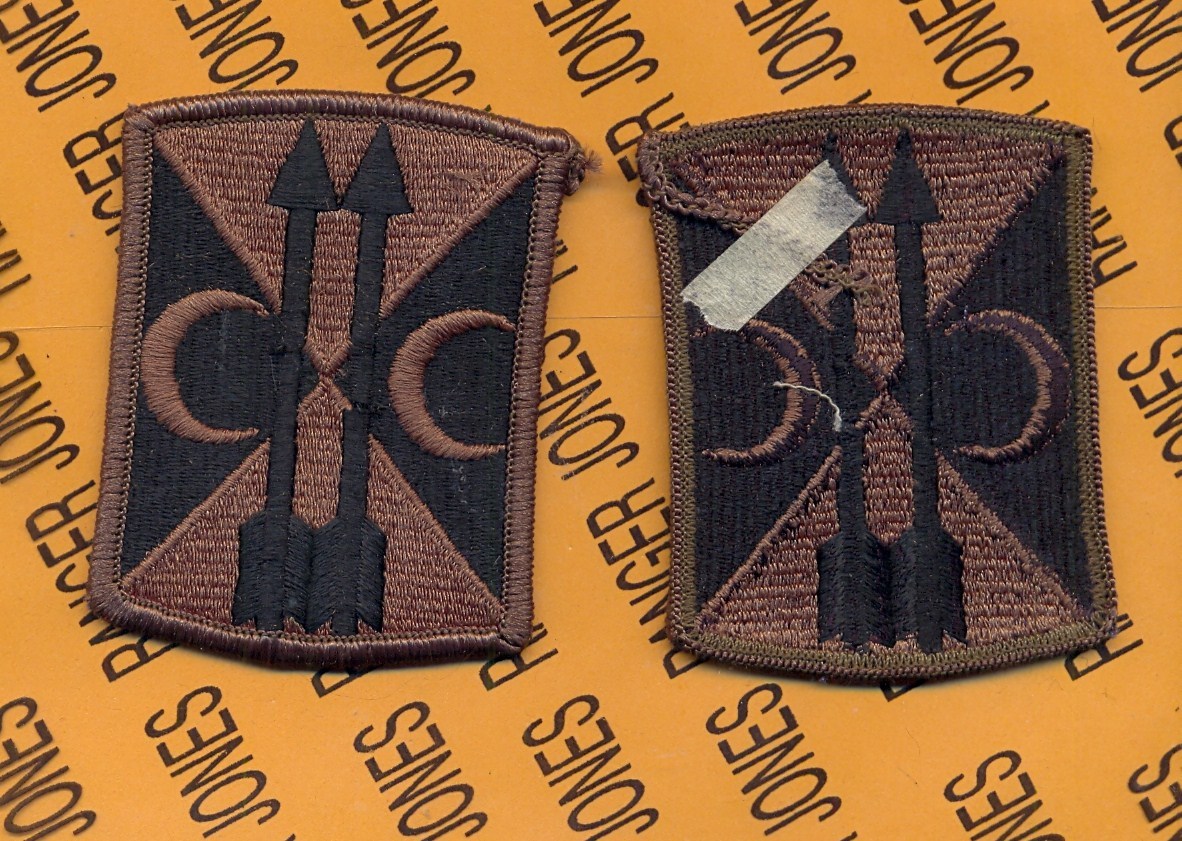 US Army 212th Field Artillery Brigade FA OD Green & Black uniform patch