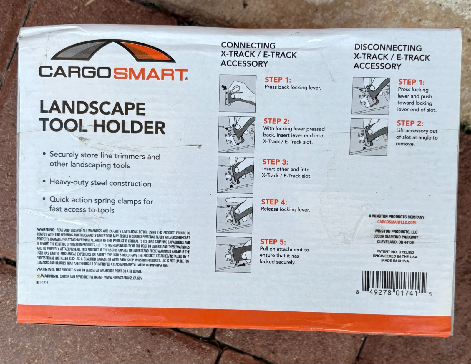 CargoSmart Landscape Tool Holder for E-Track and X-Track - 2 pack