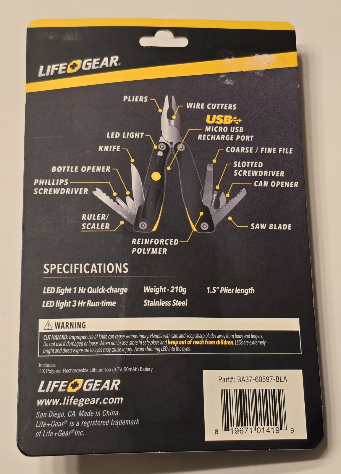Life Gear Light-WRX M4 Multitool with light (READ)