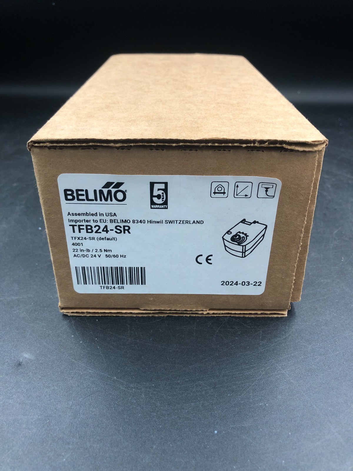 Belimo TFB24 24V Spring Return Actuators & Dampers - Free Shipping