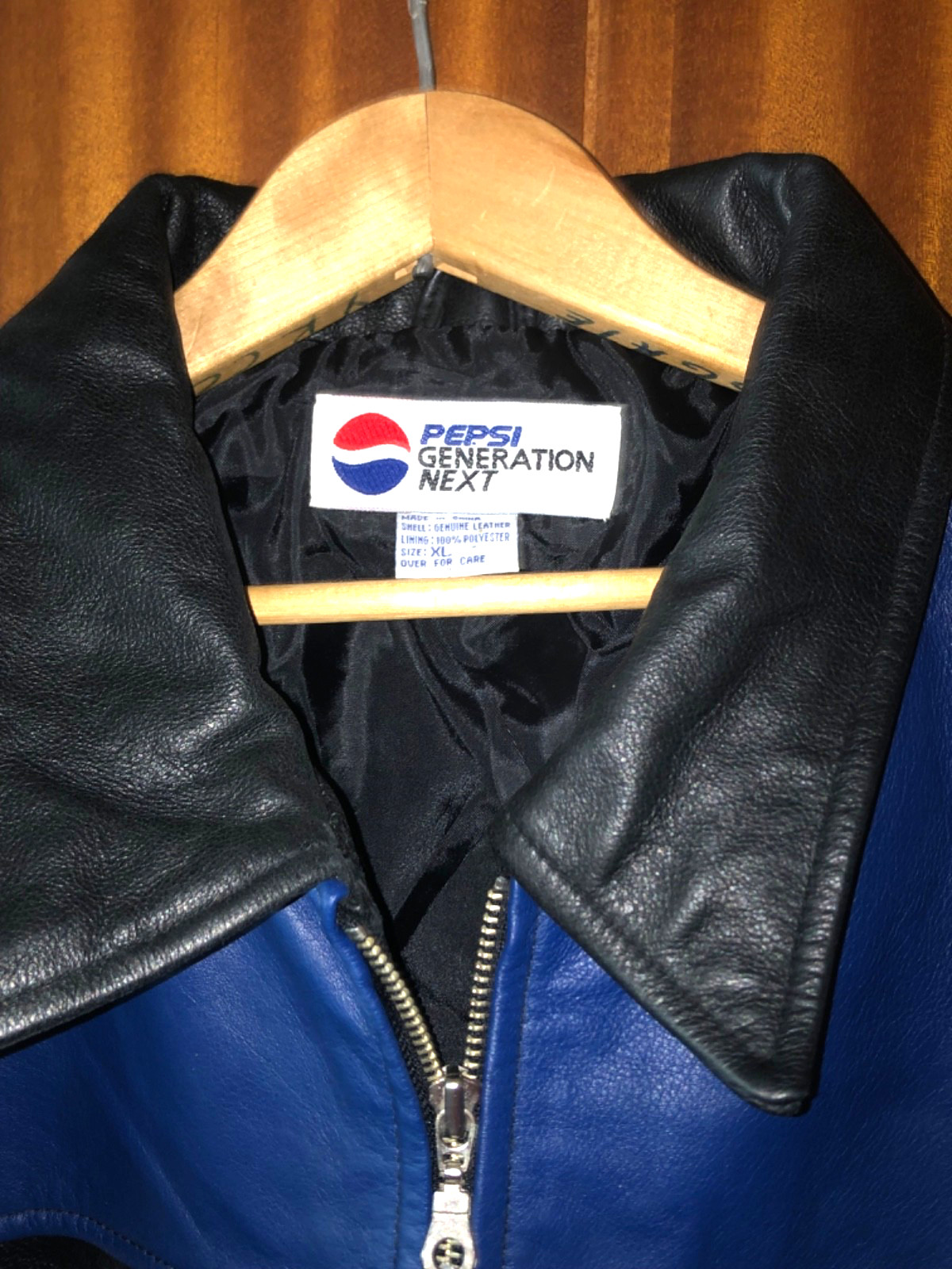 NEW Pepsi Generation Next 1990’s Black & Blue Striped Jacket Men's XL