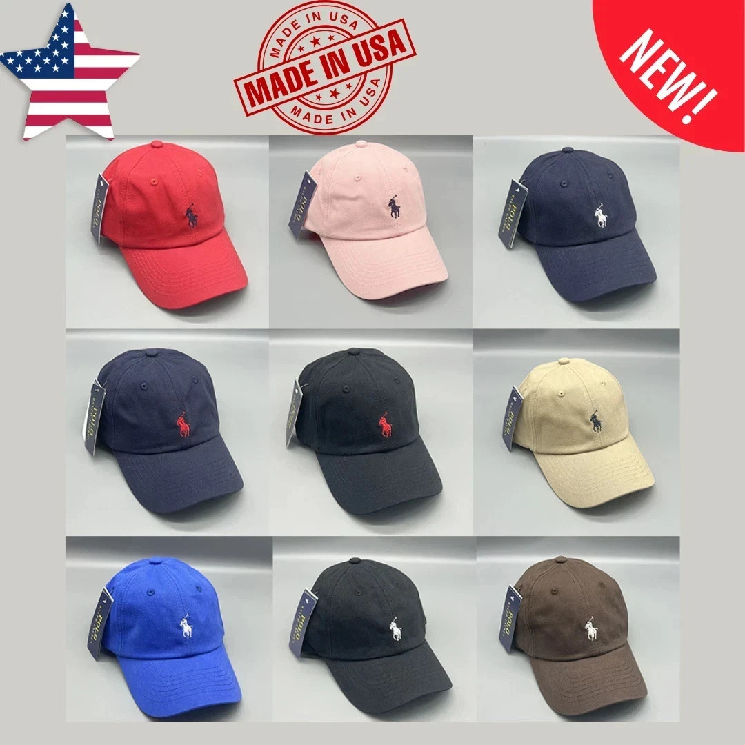 PoloRalphLauren Men’s Baseball Cap Adjustable Chino Cotton Hat NWT Multi-Color