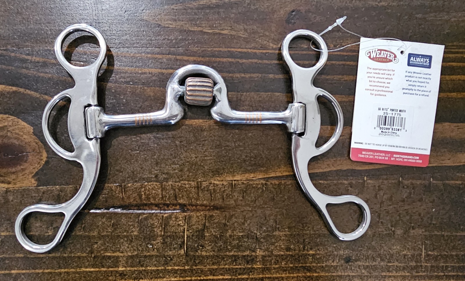 Weaver Ported Argentine Horse Bit With Copper Roller