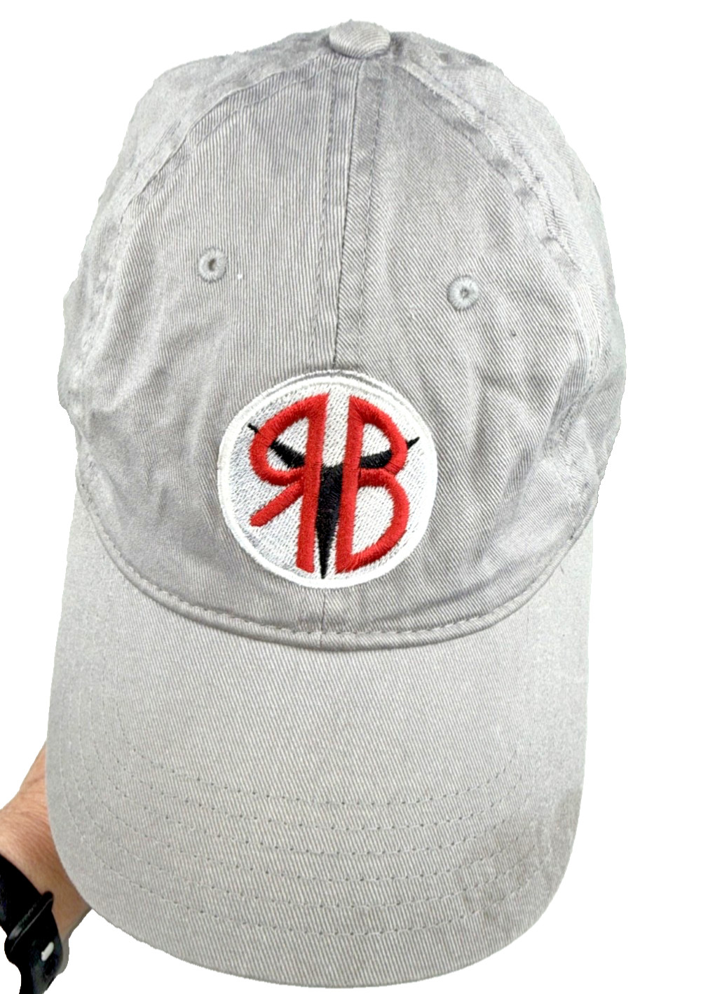 Jekyll Island Remember When on back -with Unknown Logo on Gray Hat Cap Otto