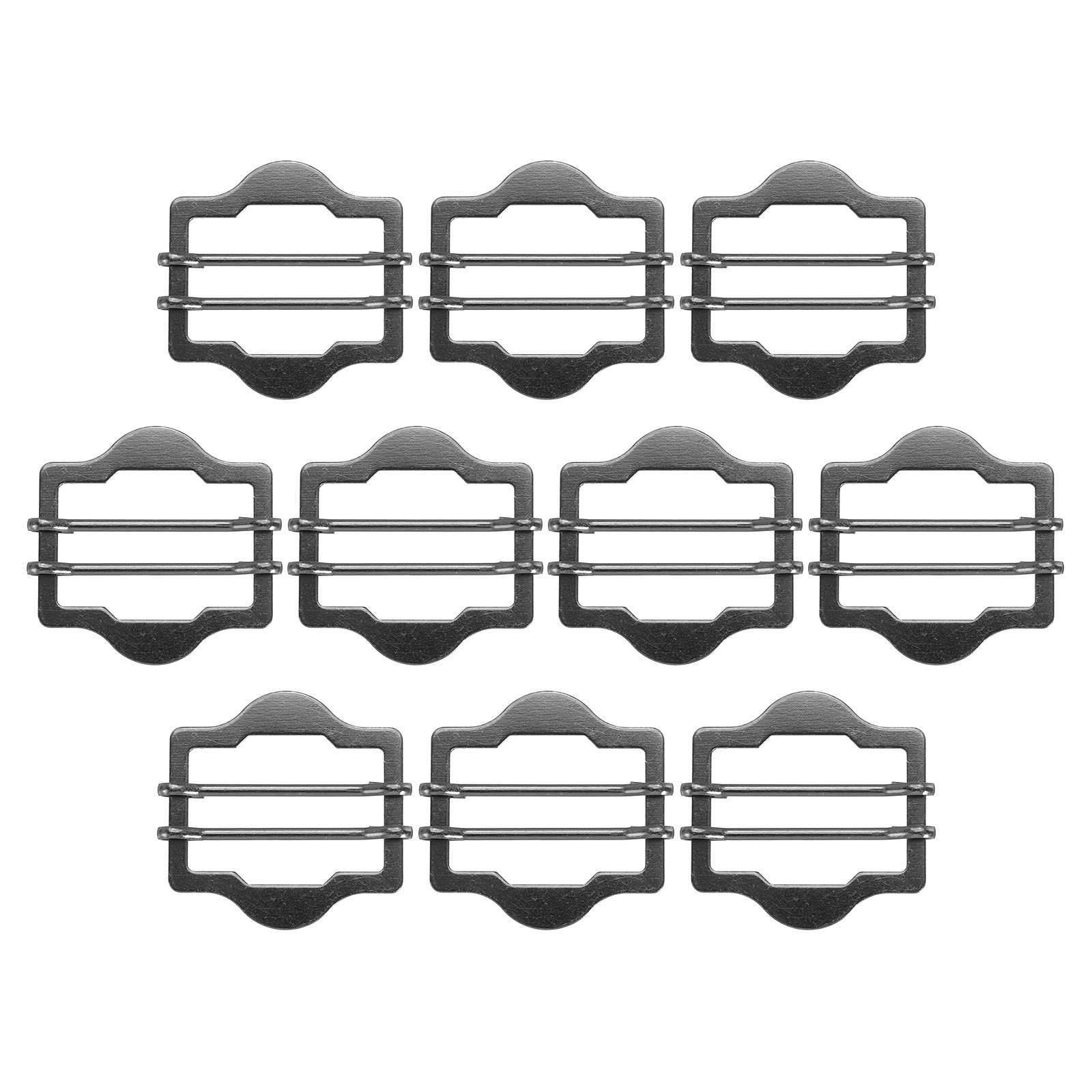 1.2 Inch Vest Buckles 10 Pcs Metal Vest Buckle for Suit Belt, Black