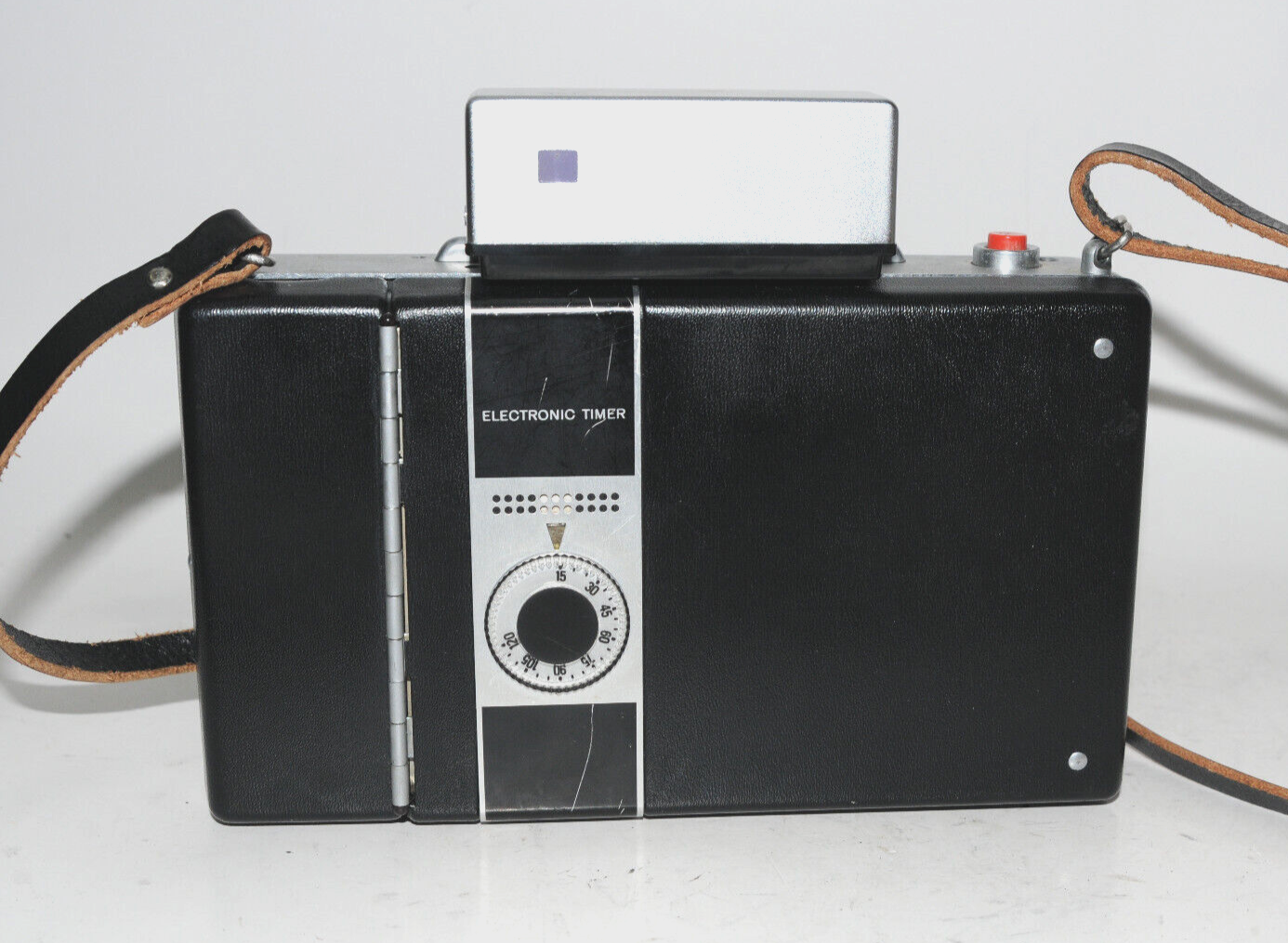 Polaroid Model 350 Land Camera W/Flash Attachment, Cold Clip and Case