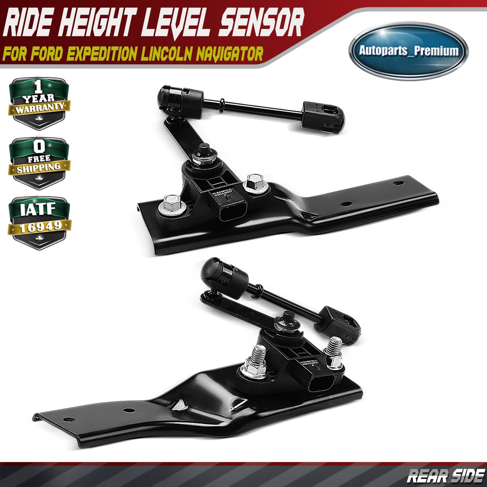 2Pcs Rear Side Ride Height Level Sensor for Ford Expedition Lincoln Navigator