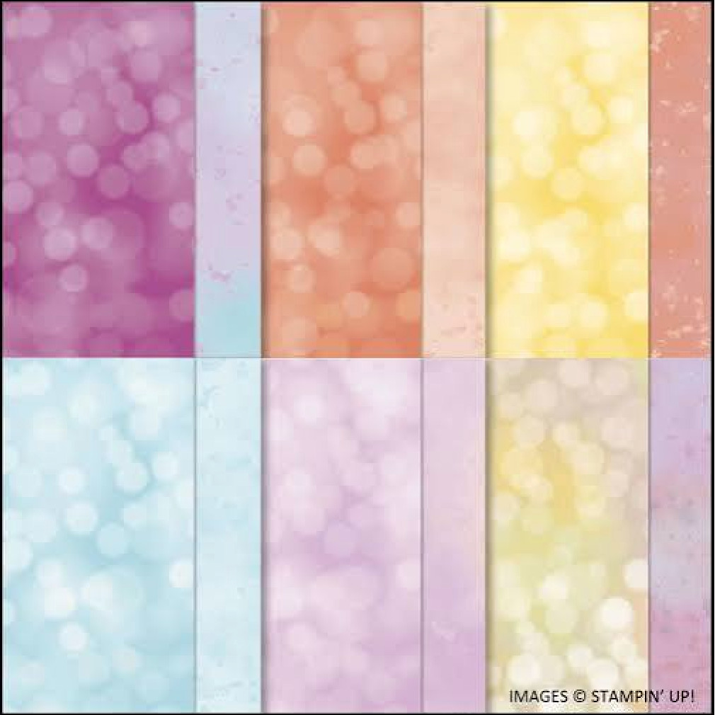 Stampin Up - Beautiful Bokeh Designer Series Paper - 6 x 6 Full Package 48 sheet
