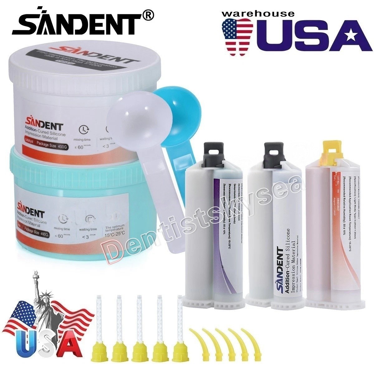 SANDENT Dental Impression Material Silicone Putty Heavy/Light Body Normal/Fast