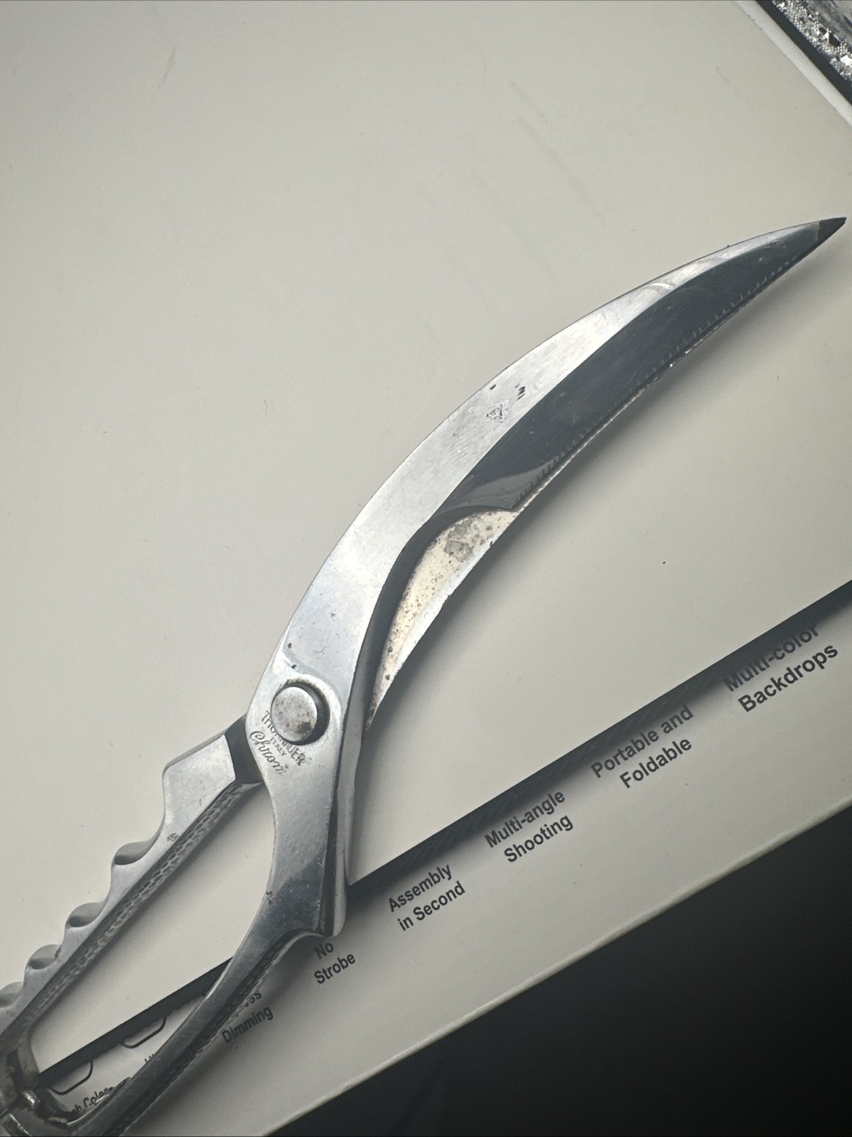 Thurnauer Poultry/Meat Shears Chrome Italy-Read