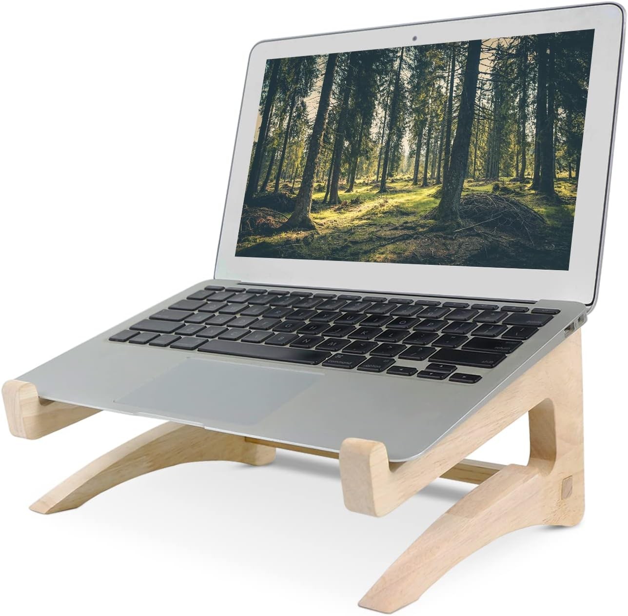 UI U & I Laptop Stand, Wooden Laptop Stand, Detachable Wooden Notebook Holder Mo