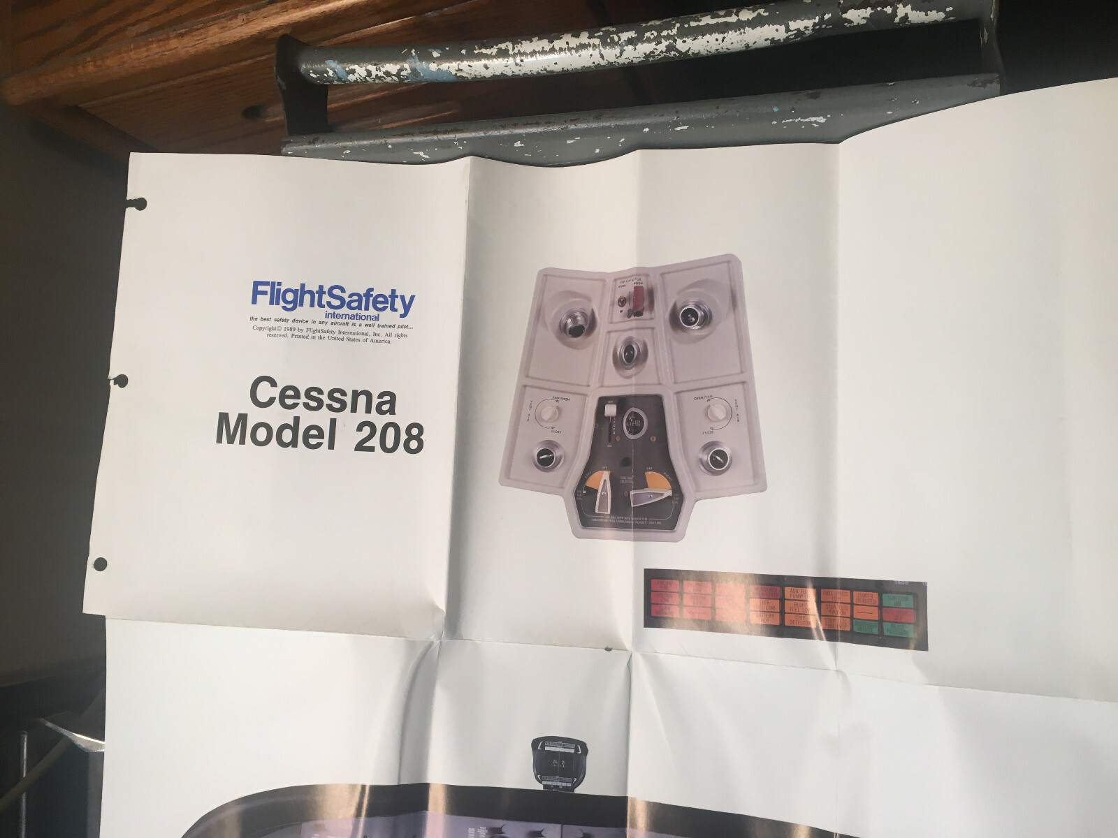 FlightSafety Cessna 208 Instrument Panel Poster