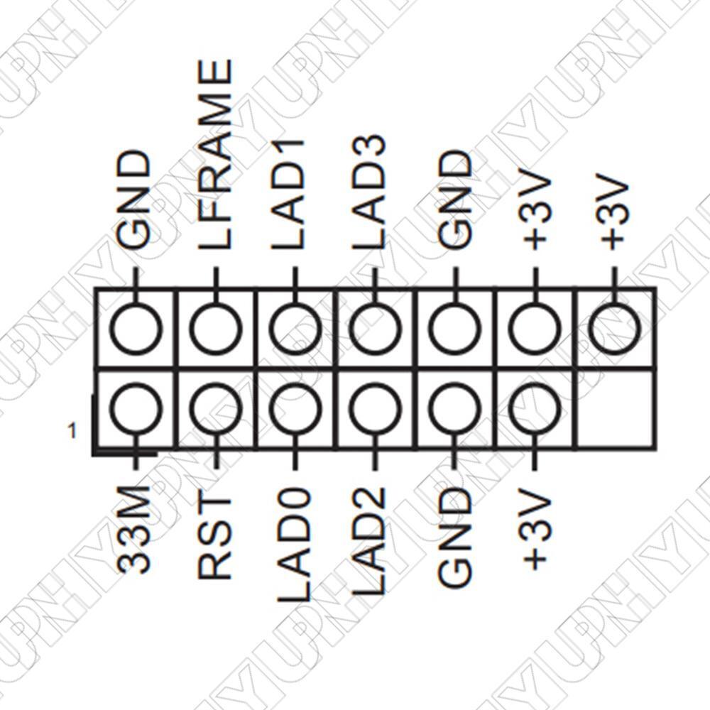 1 x TPM 2.0 Module Security Module Board For 14 PIN LPC Motherboard