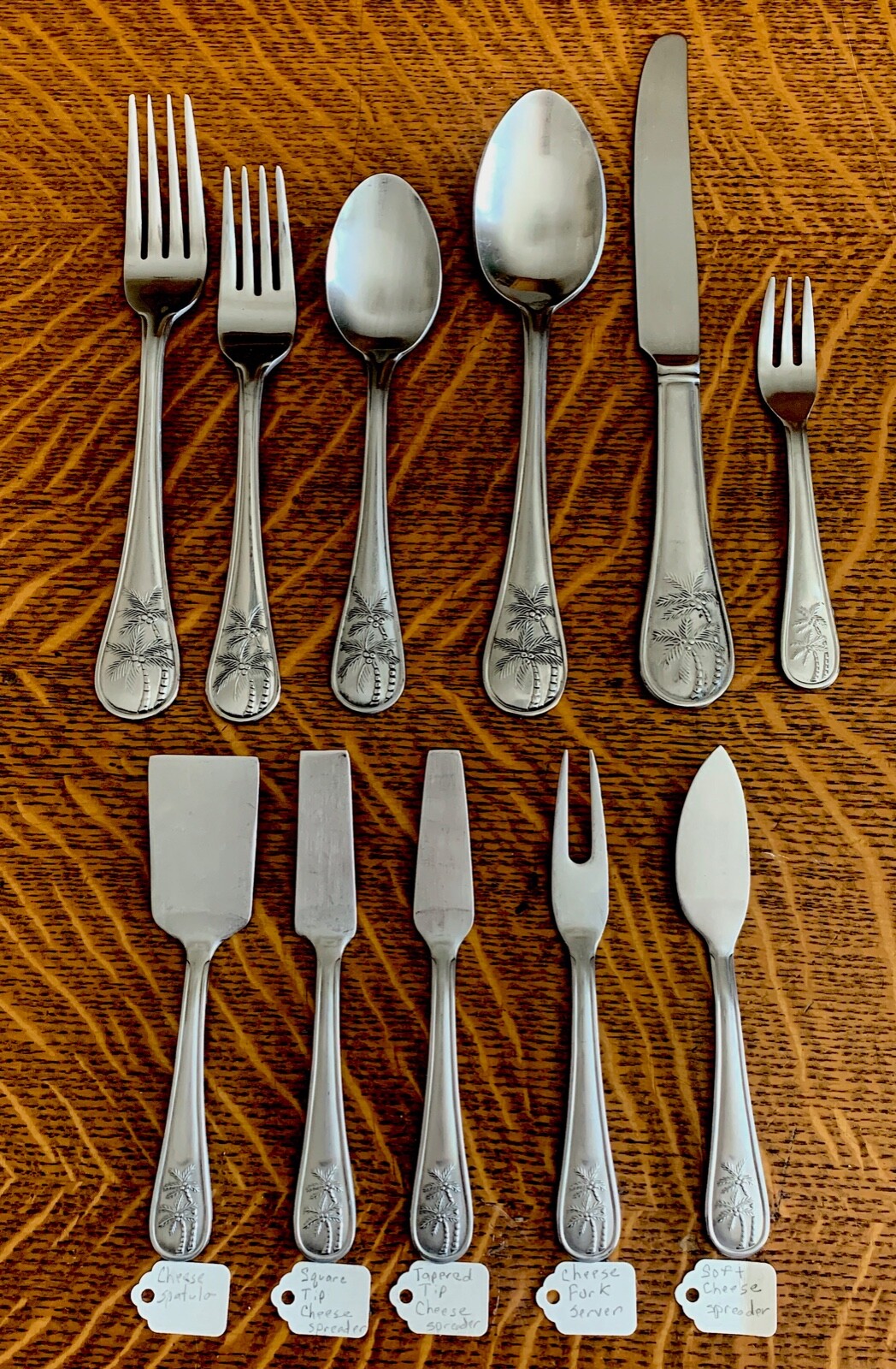 Cambridge COCONUT *PALM TREE* FLATWARE SILVERWARE - TROPICAL HAWAIIAN
