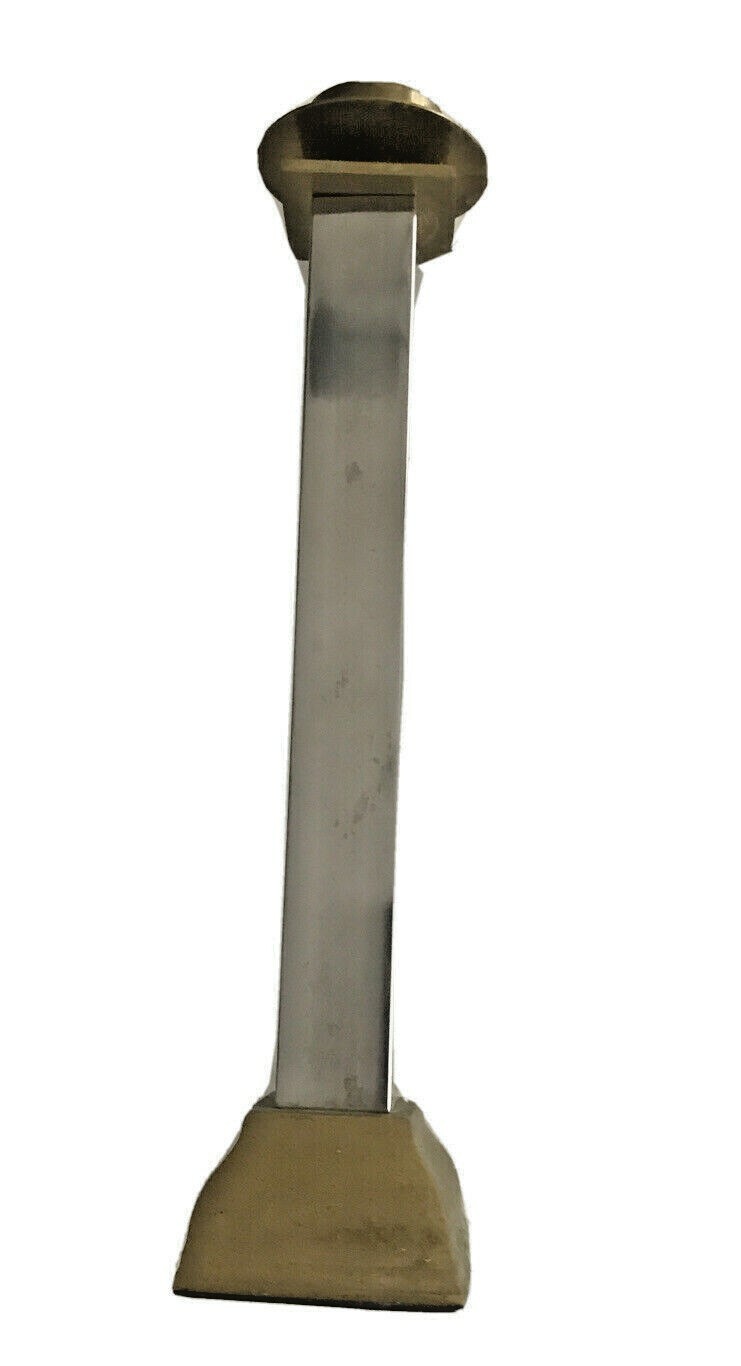 Silver-Tone Brass-Tone Candle Stick 17" T x 3 1/2" W