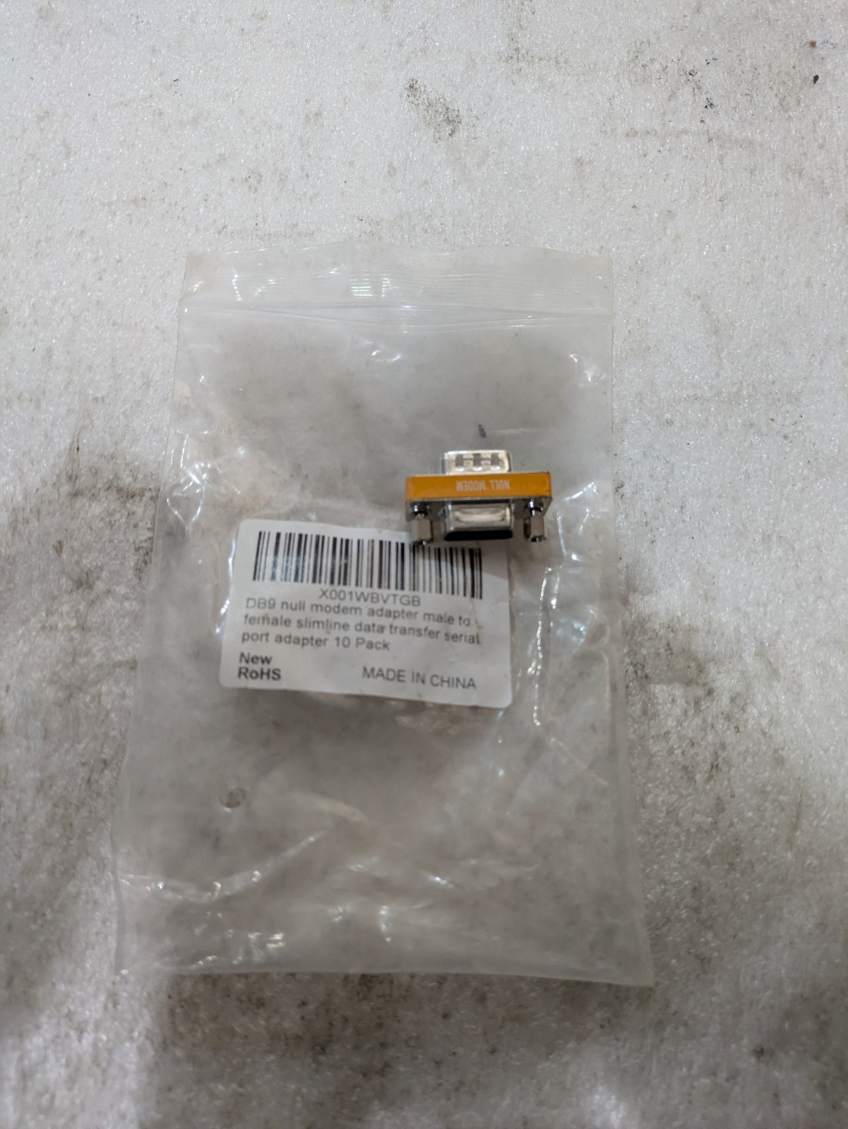 DB9  NULL MODEM ADAPTER  MALE TO FEMALE  X001WBVTGB