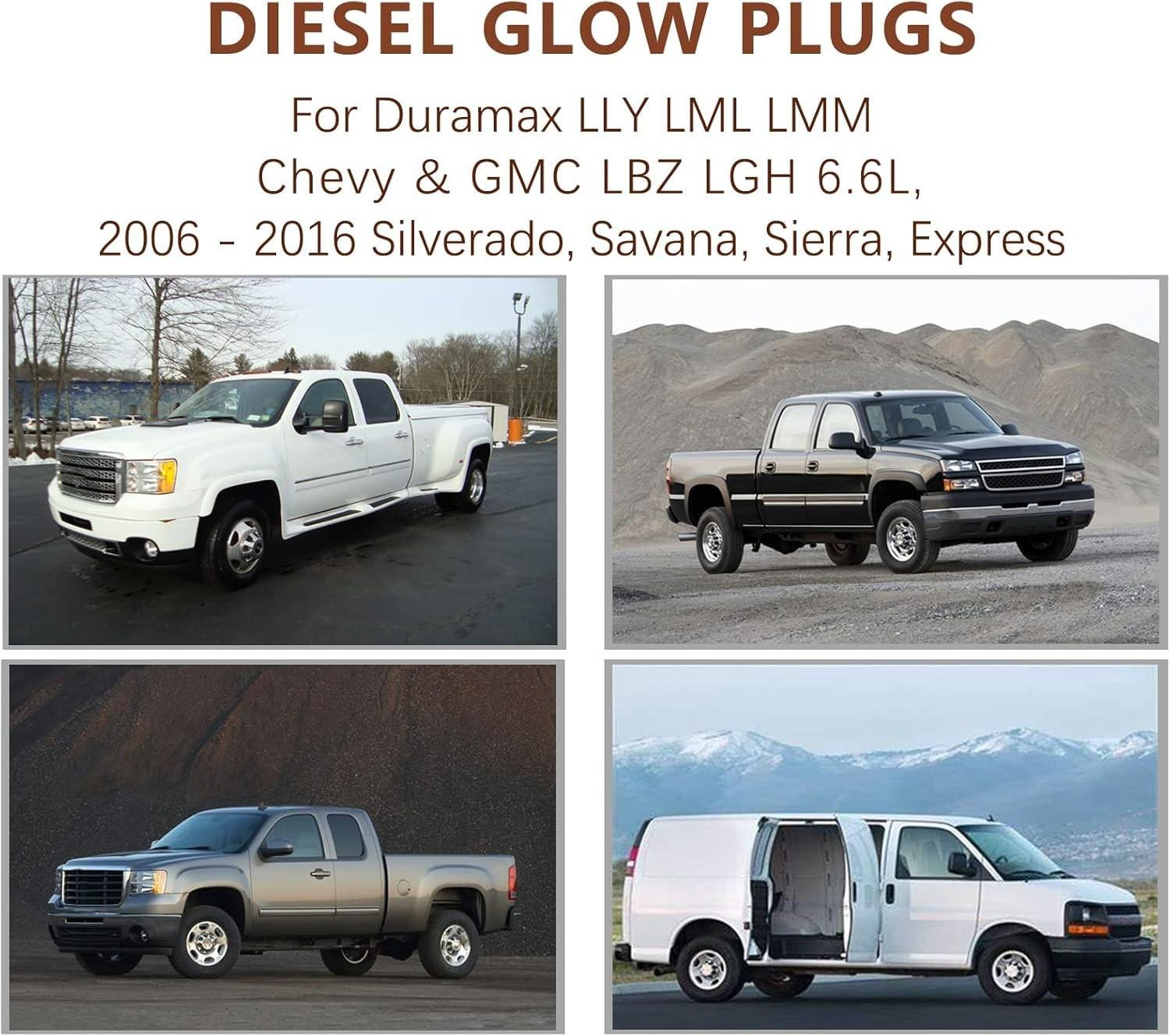 12639701 Diesel Glow Plugs 9G for Duramax LLY LML LMM Chevy&GMC LBZ LGH