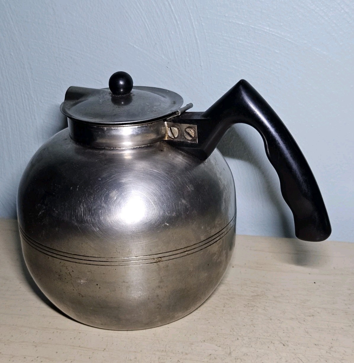 Vintage Flavor Seal by Cory Stainless Steel Coffee Pot Tea Kettle 18-8