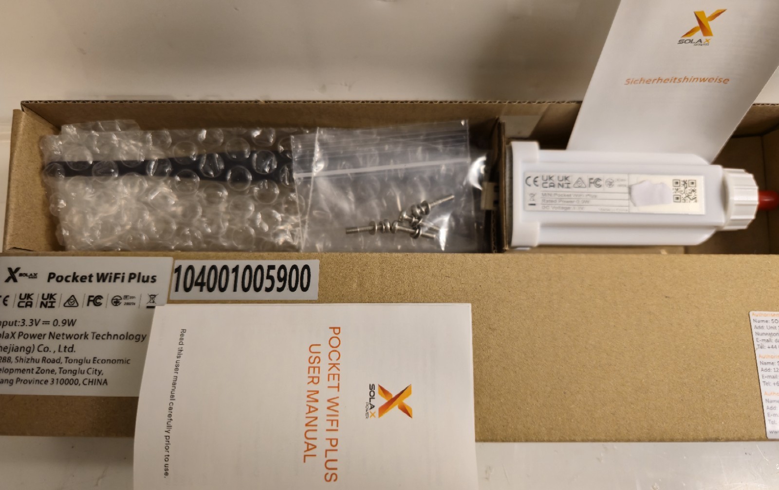 Solax Pocket Wifi Plus Product no 104001005900 Brand New FREE SHIPPING