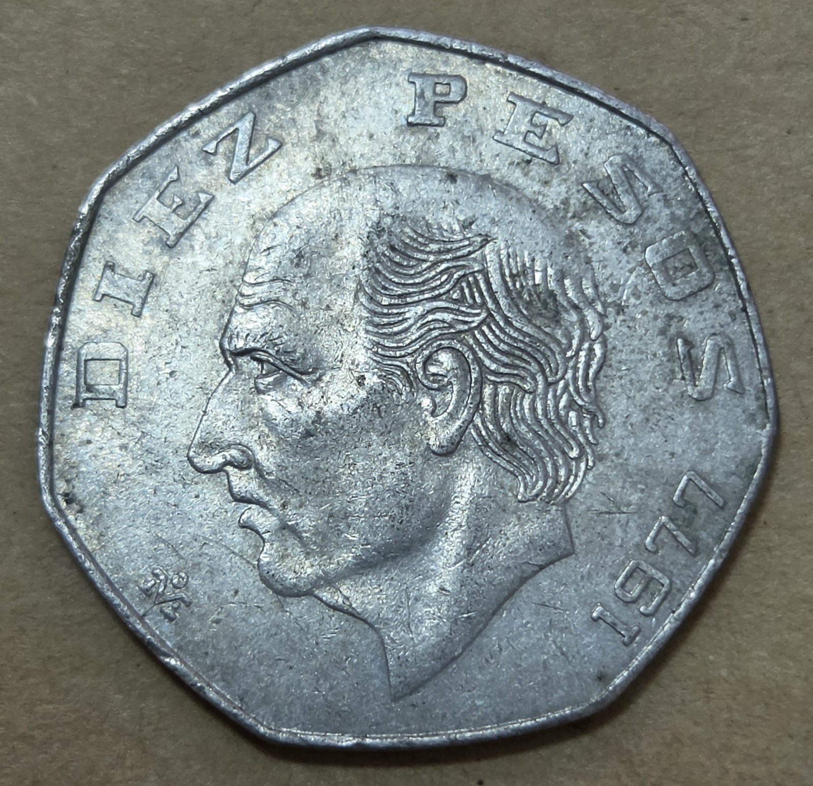 MEXICO 🇲🇽 TEN (10) PESOS COIN 1977