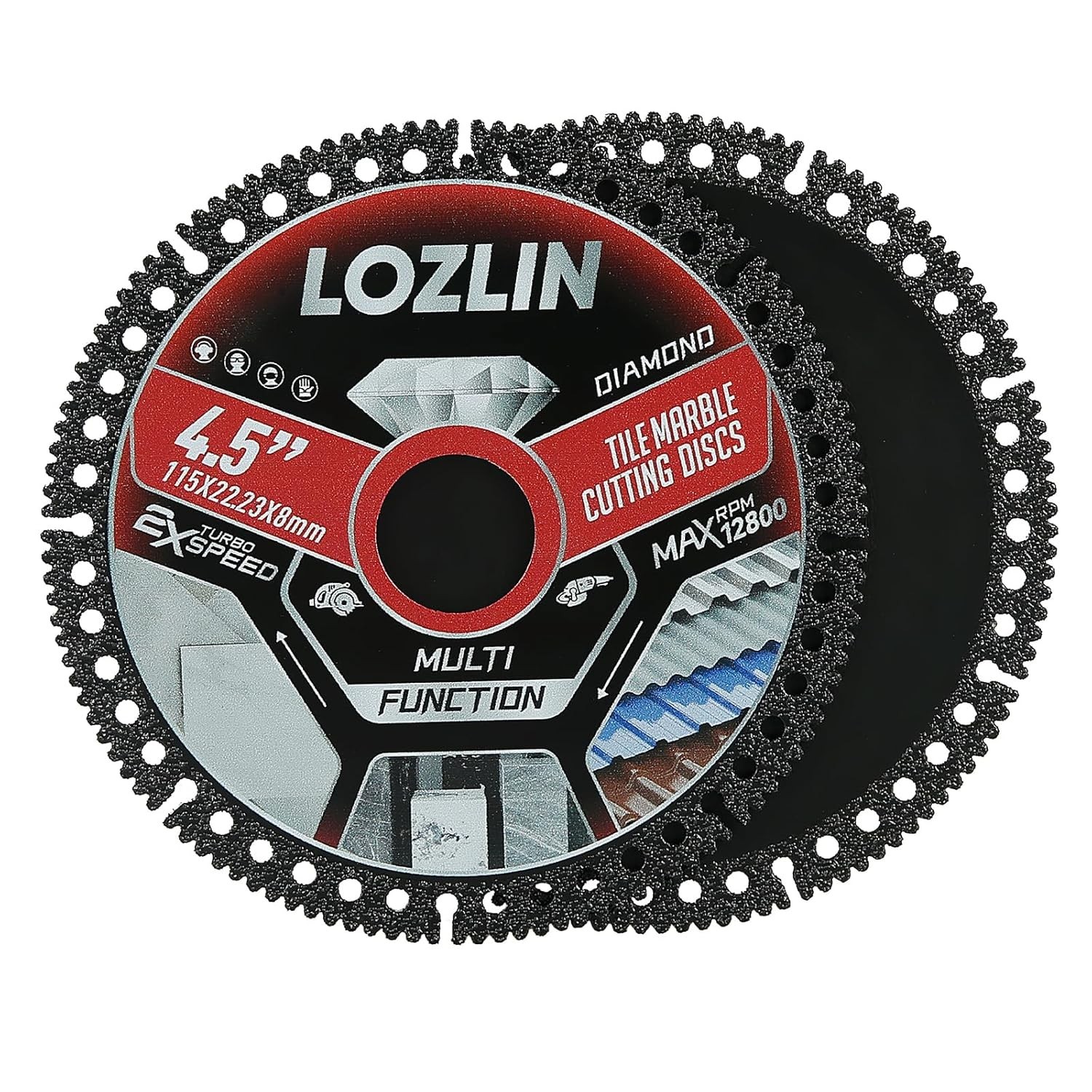 3 Pack 4.5" Diamond Cutting Blades Ultra Thin Dry Tile Cutter Discs Wheel NEW