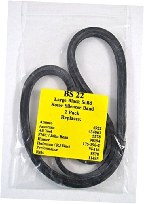 Large Black Solid Rotor Silencer Band