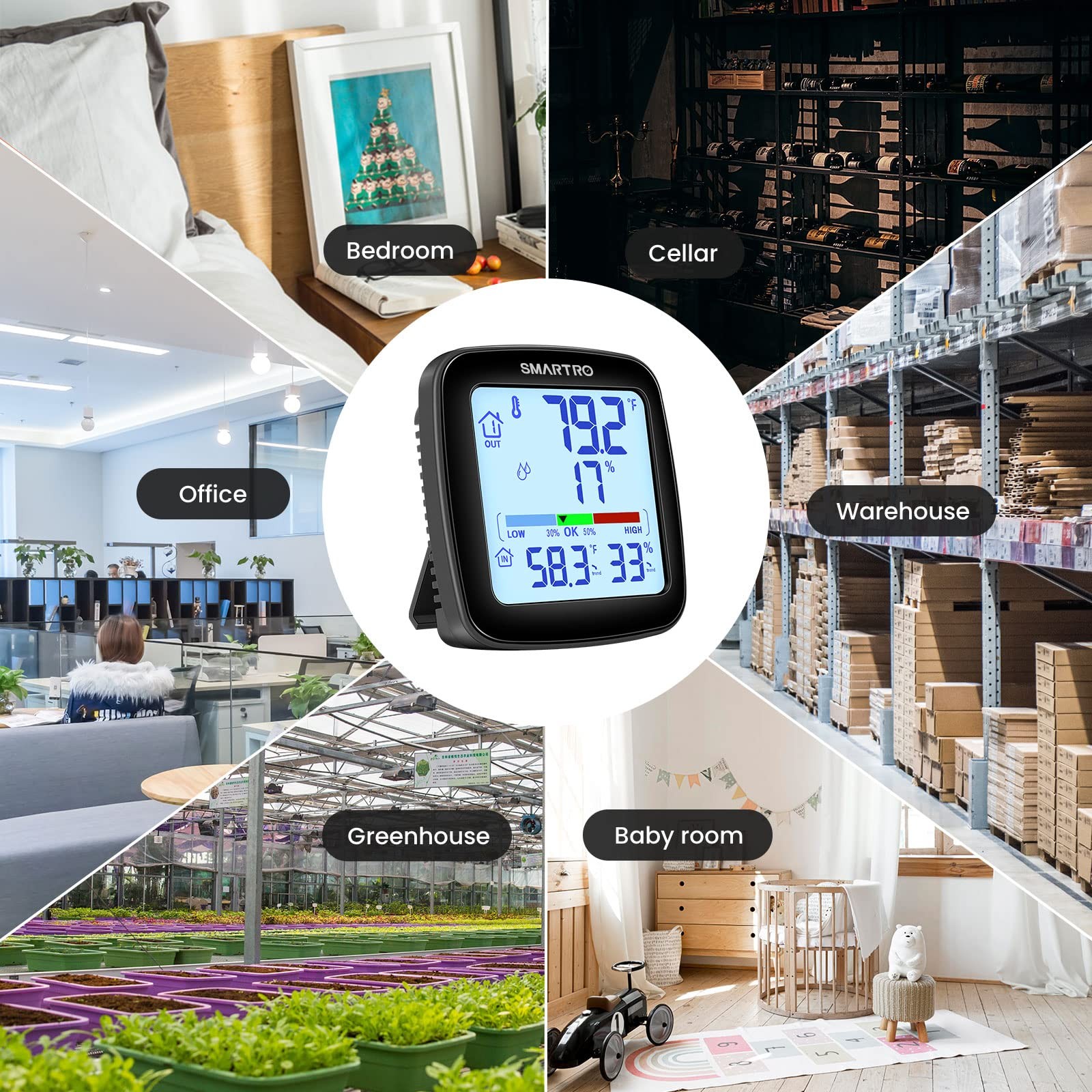 SC92 Professional Digital Wireless Indoor Outdoor Thermometer
