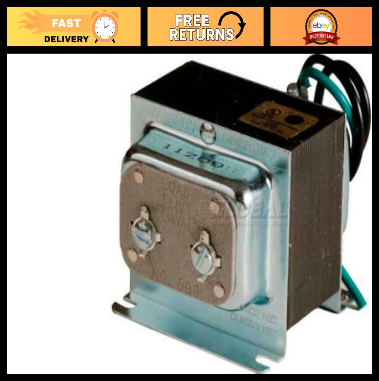40W Transformer 120V/24V for Signaling Systems, Power Supply, Electrical Device