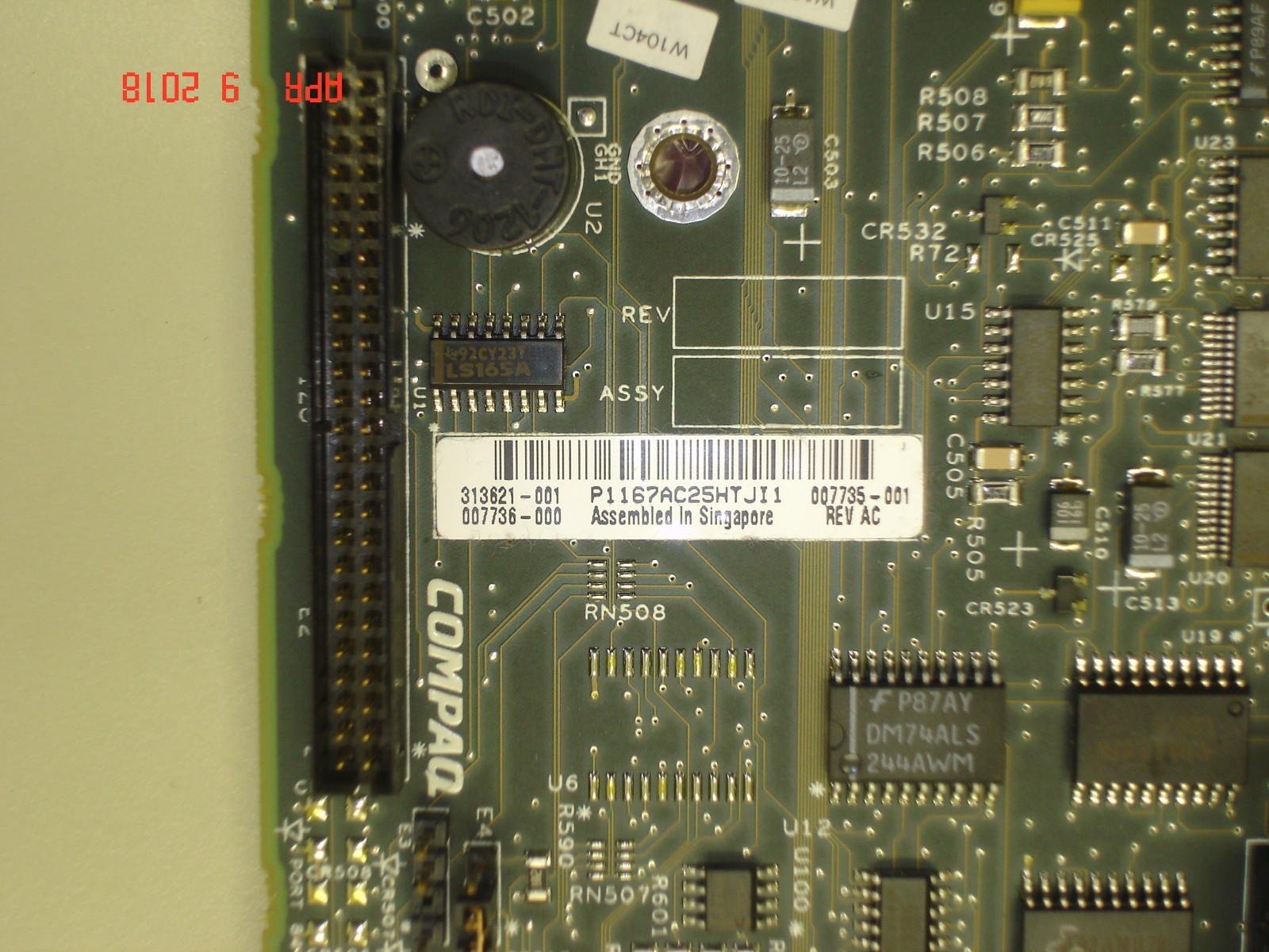 COMPAQ PROLIANT 1600 PCI & ISA SYSTEM I/O BOARD PART# 313621-001, TESTS GOOD !