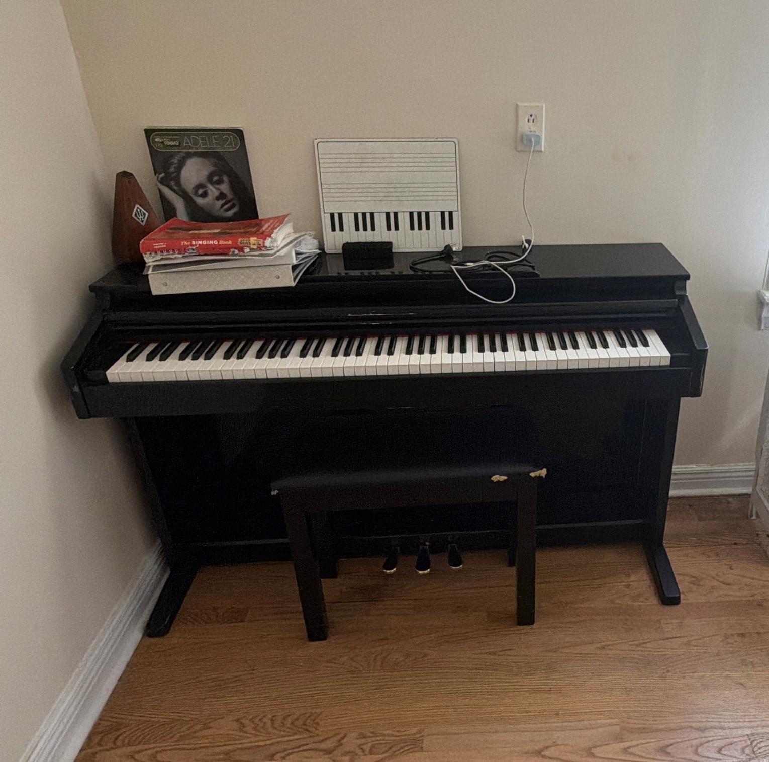 Yamaha 88-Key Black Digital Home Piano w/ Bench, 3 Pedals, USB, Speakers