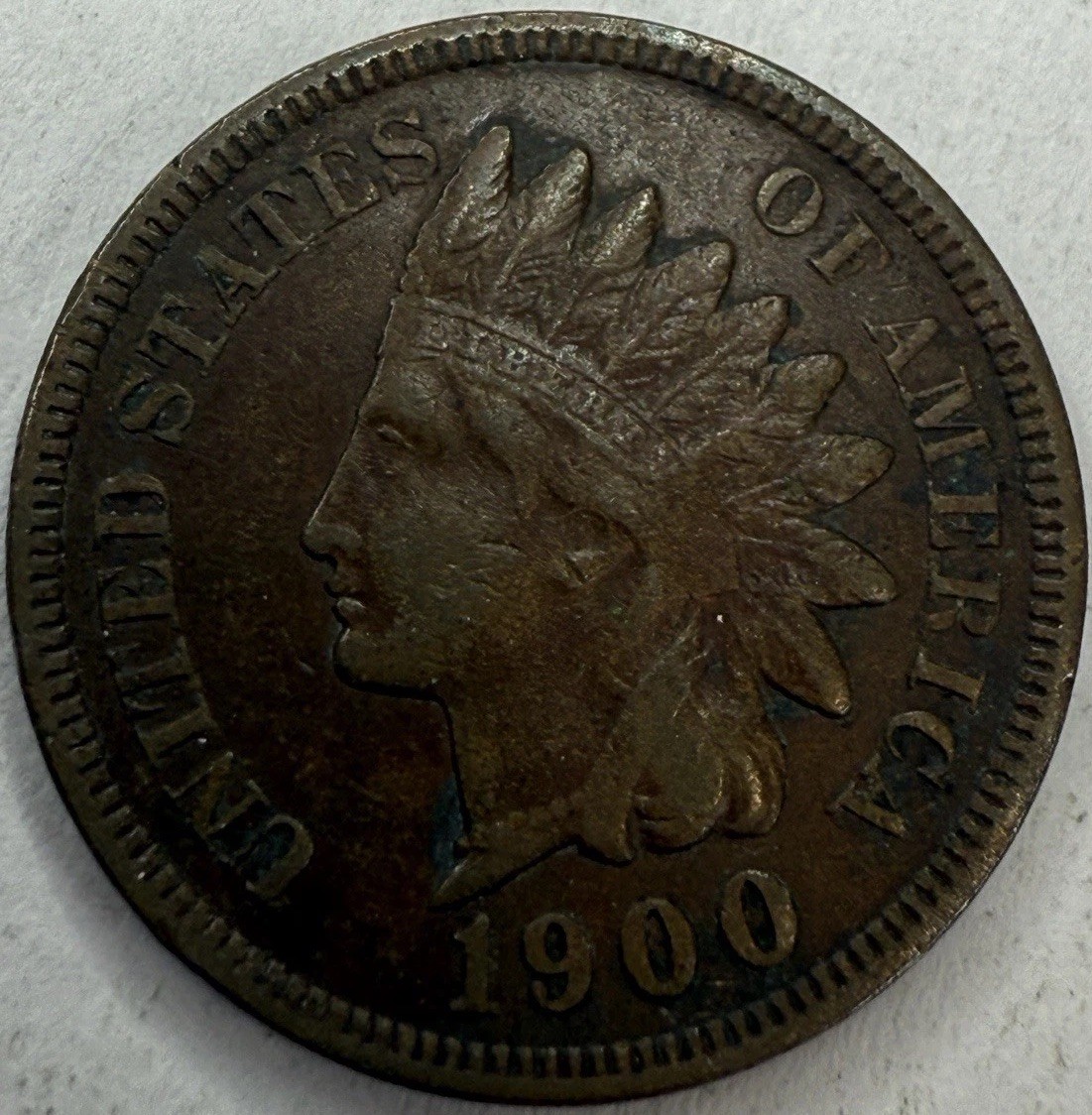 1900 Indian Head Cent Exact Coin Imaged #IND1788