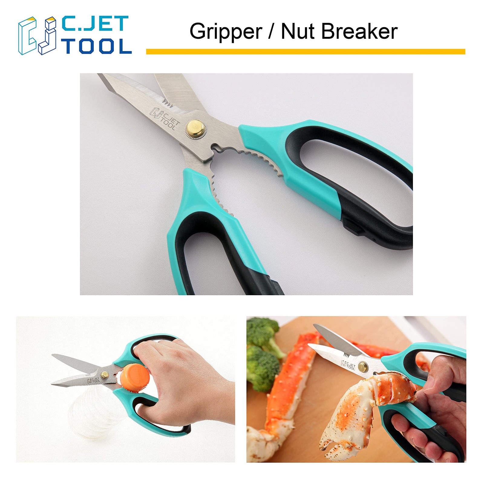 8 Heavy Duty Scissors, Utility Scissors All Purpose for Cardboard, Plastic, C...