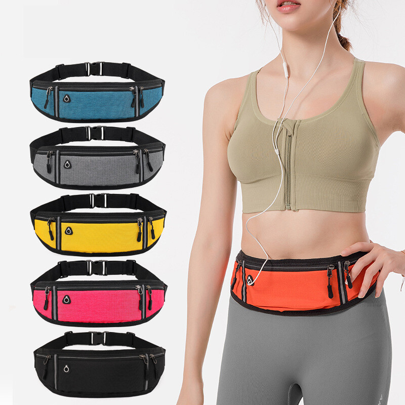 Ultra Thin Sport Waist Belt Bag Running Jogger Hiking Zip Fanny Pouch Waist Pack