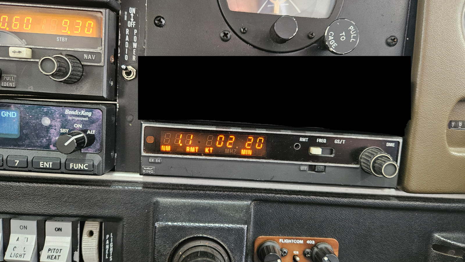 Bendix King KN64 DME with tray.