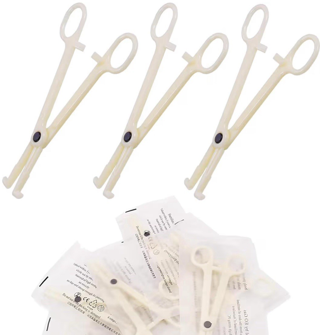 WZPB Disposable Piercing Clamps - 9Pcs Forceps SHIPS FREE