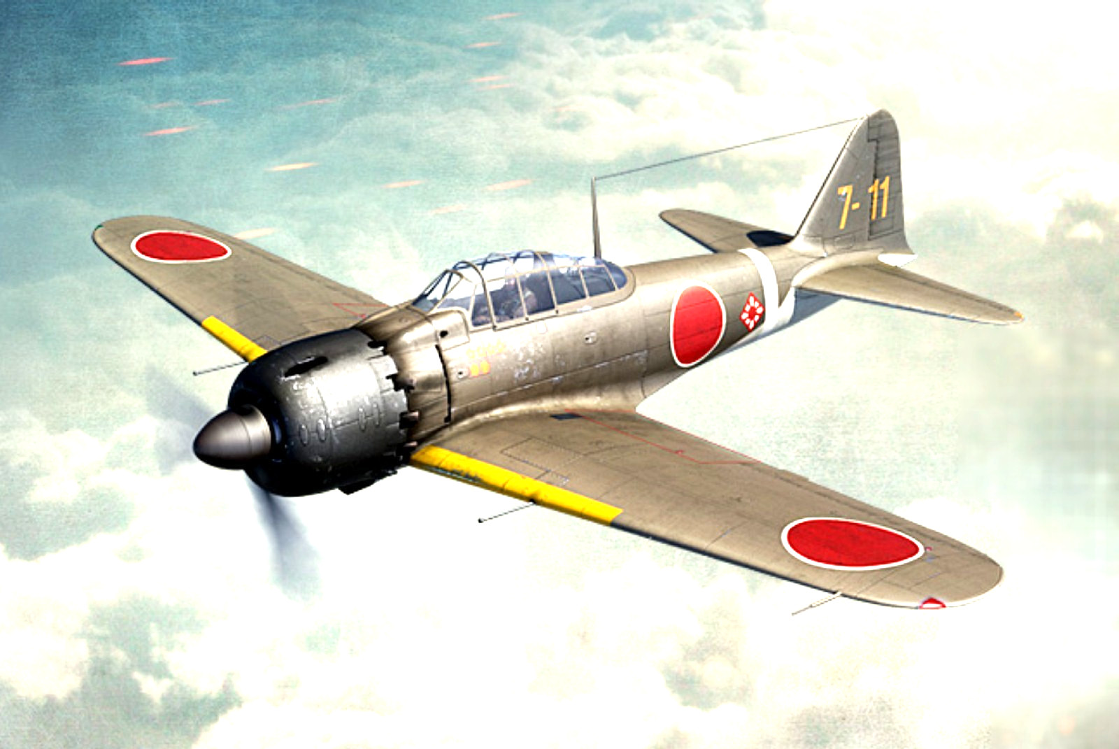 RC Printed plans and patterns MITSUBISHI A6M5 ZERO Wingspan 64"