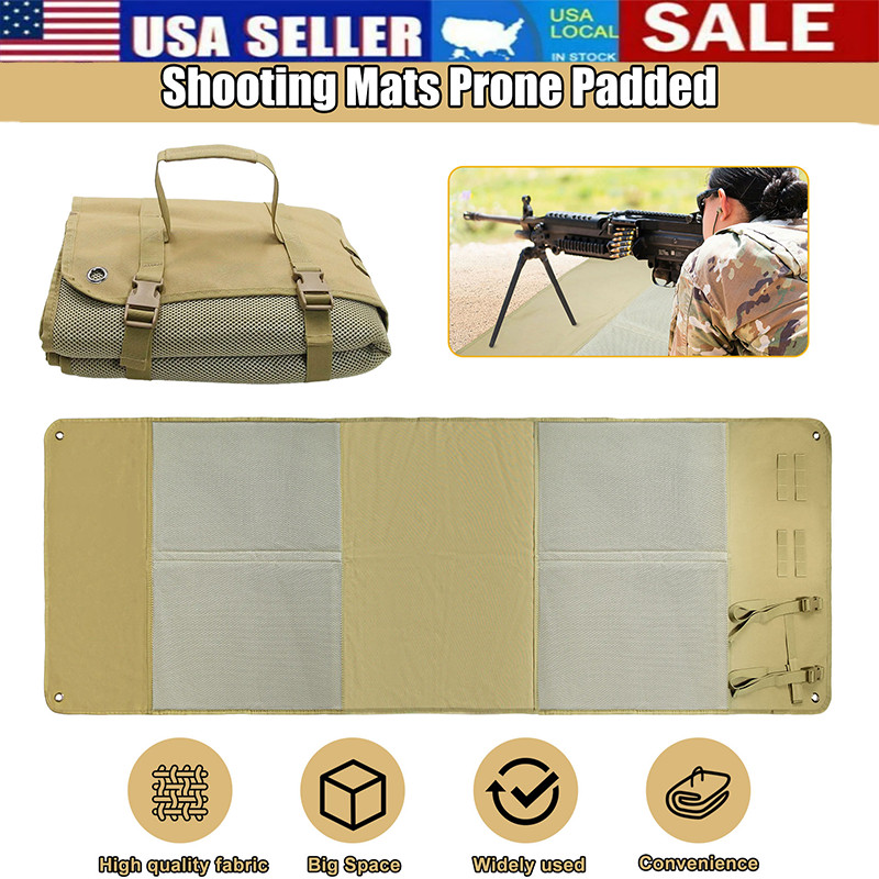 Shooting Mat Tactical Prone Padded Roll Up Waterproof Foldable Hunting Portable