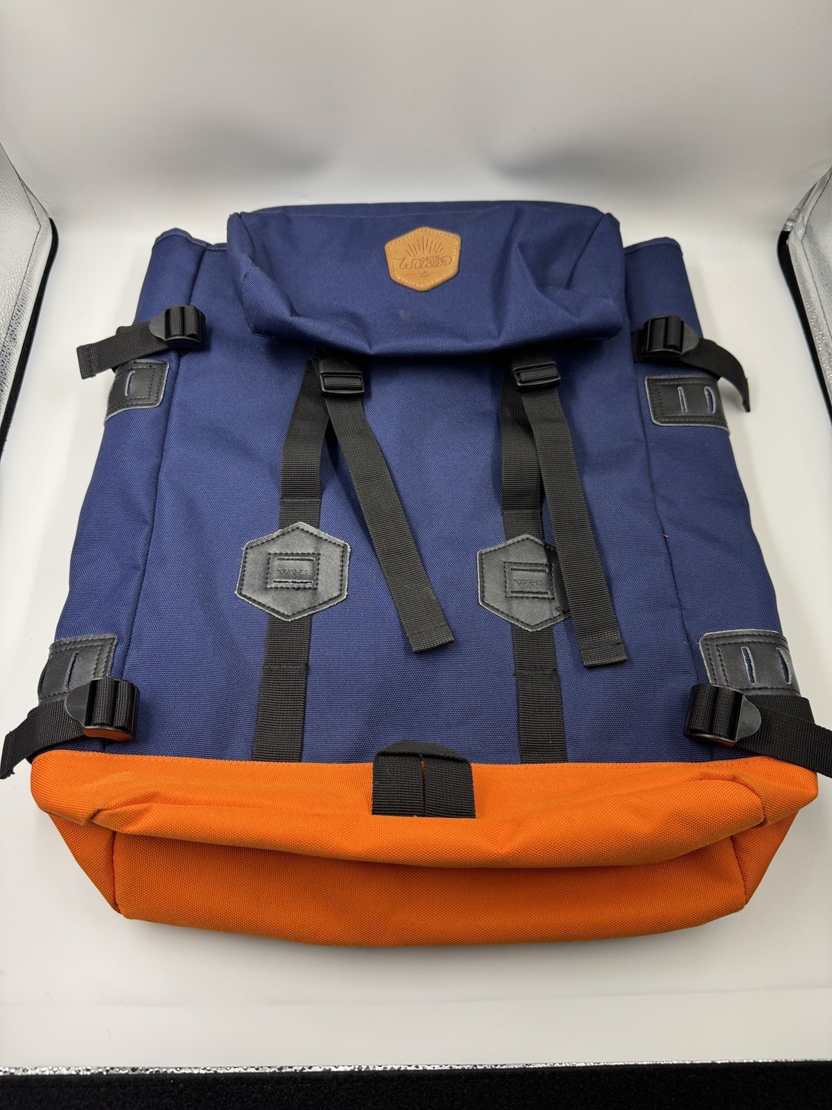 Wilder & Sons Rucksack Backpack Blue Orange Style Hiking Padded Laptop Bag