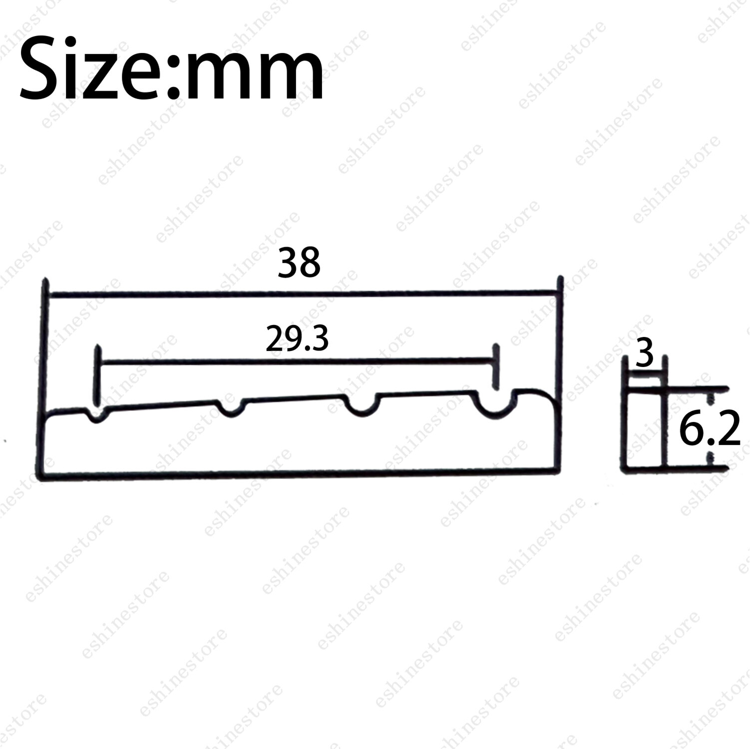 Pre-slotted 38mm 4 String Solid BRASS NUT For Fender JAZZ Bass FLAT Bottom