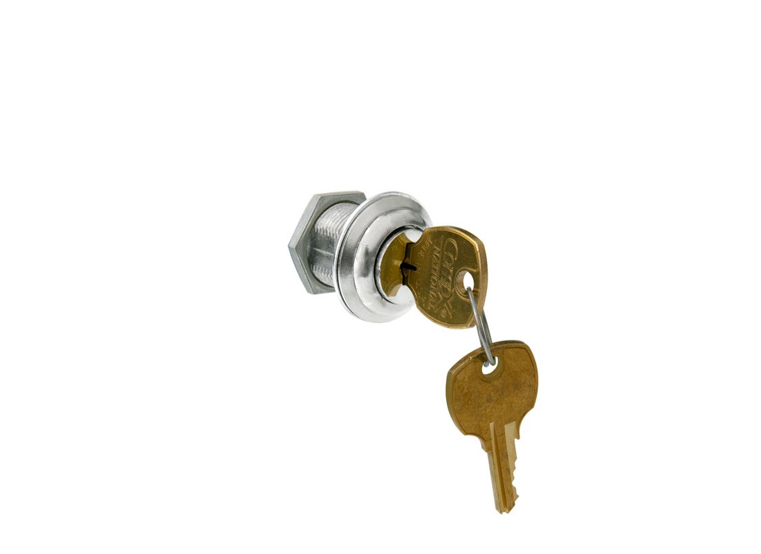 FHC D805CH Cam Lock - Randomly Keyed - Chrome