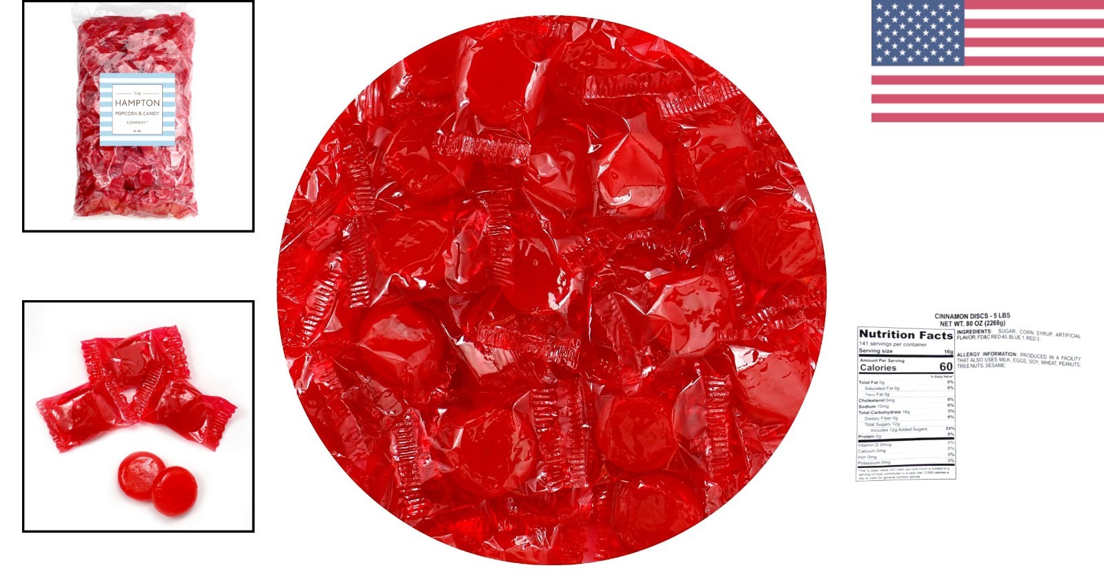 75 Individually Wrapped Cinnamon Discs - Perfect Hard Candy for All Occasions