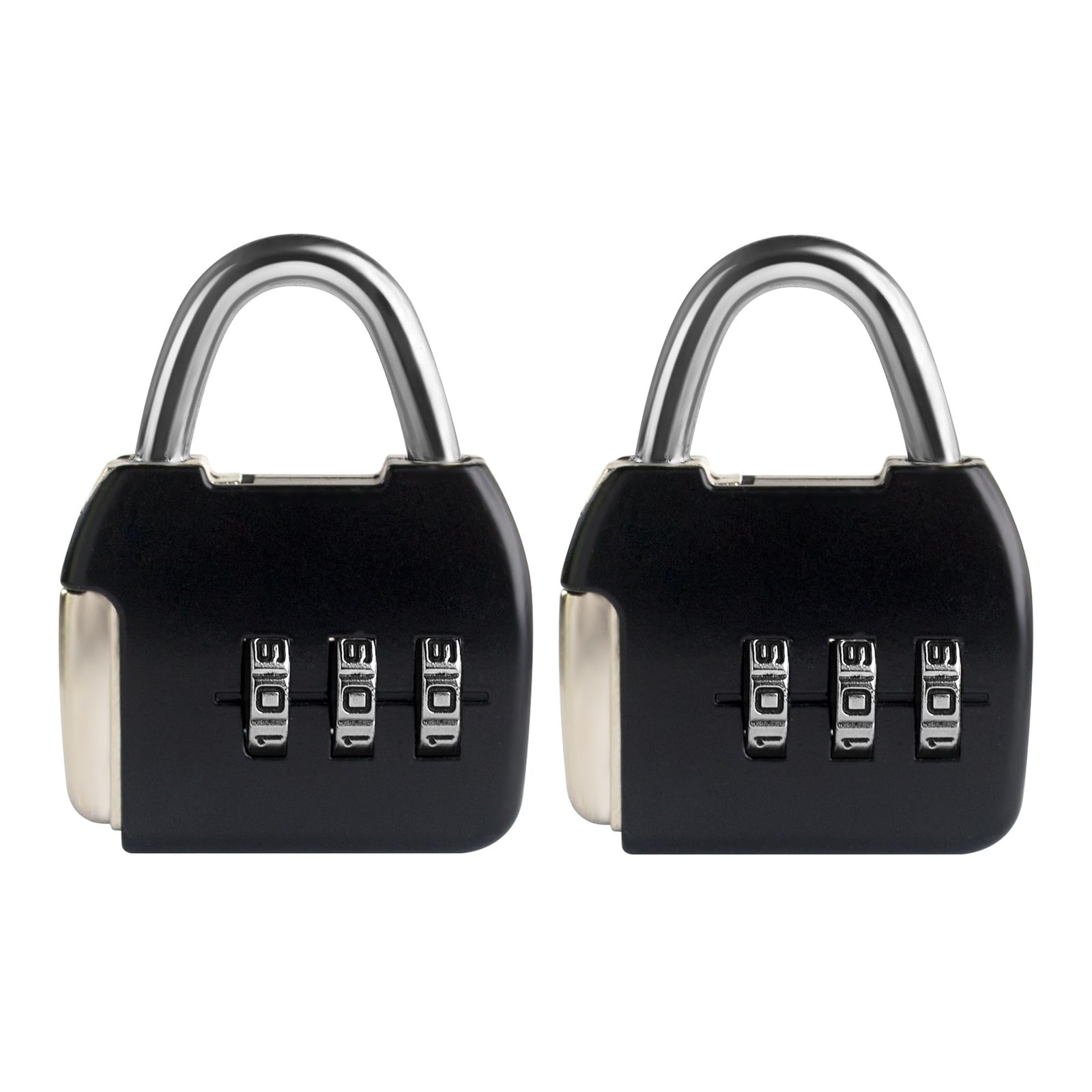 UP Security Small Combination Lock, 3 Digit Padlock, Black+Black