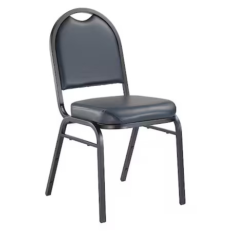 National Public Seating 9204-Bt Stacking Chair, 9200 Series, Vinyl Blue