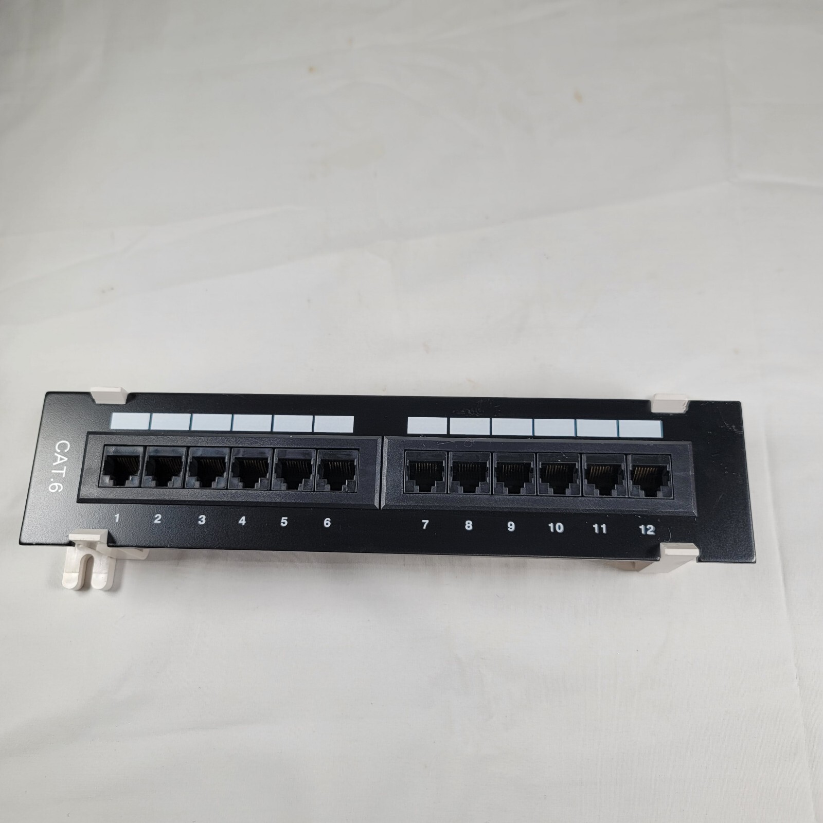 Cat6 UTP 12 Port Network Mini Patch Panel 110 with Surface Wall Mount Bracket
