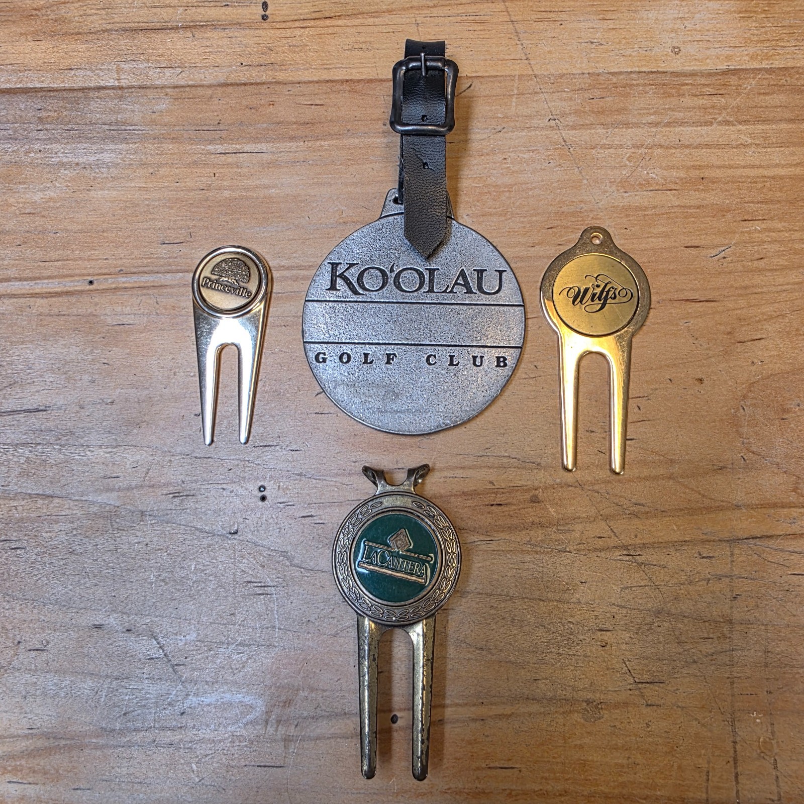 Golf Divot Tool Lot Princeville, La Cantera, Wifts and Ko'olau Golf Club Bag Tag