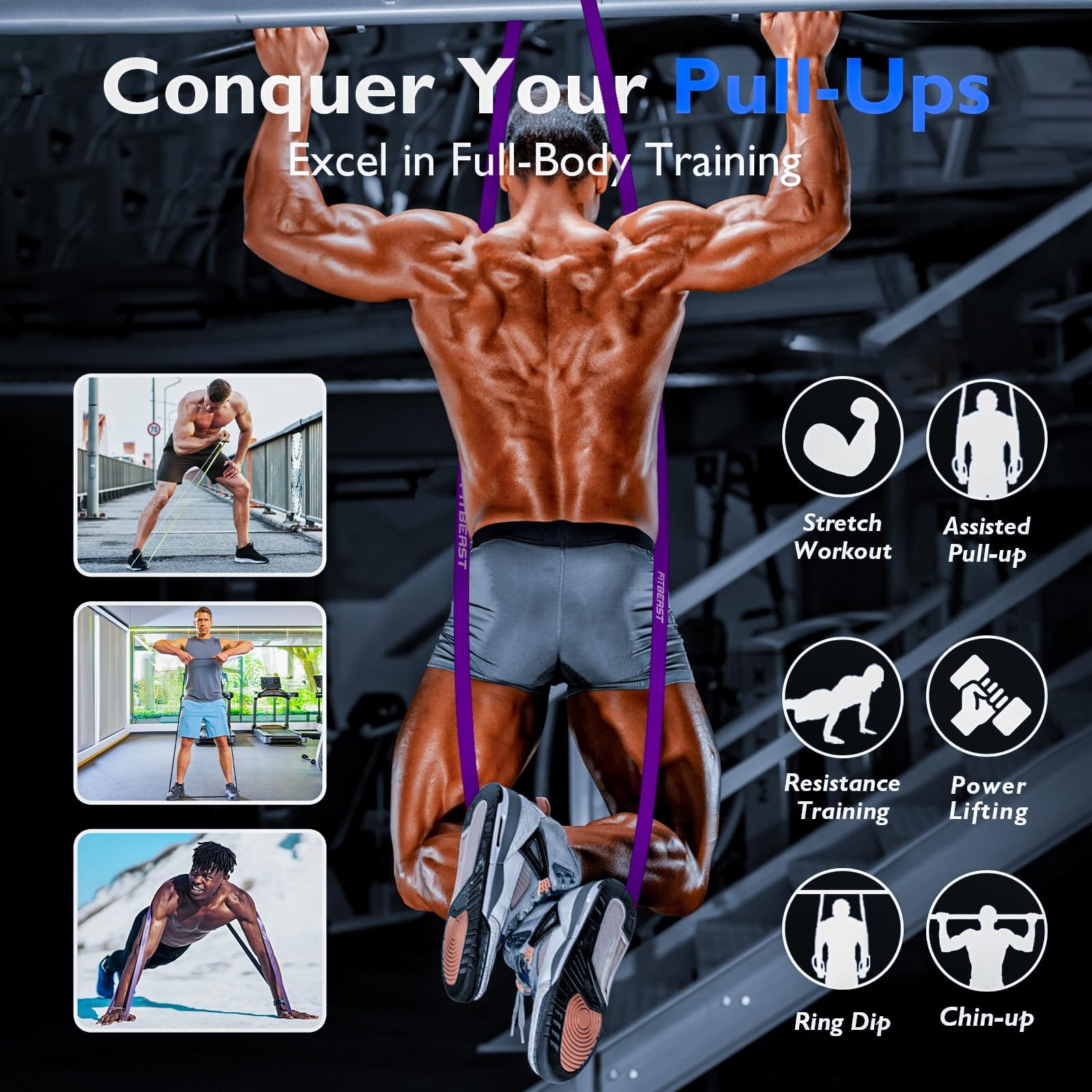 Pull Up Resistance Band – Versatile Fitness Band for Strength Training, Stret...